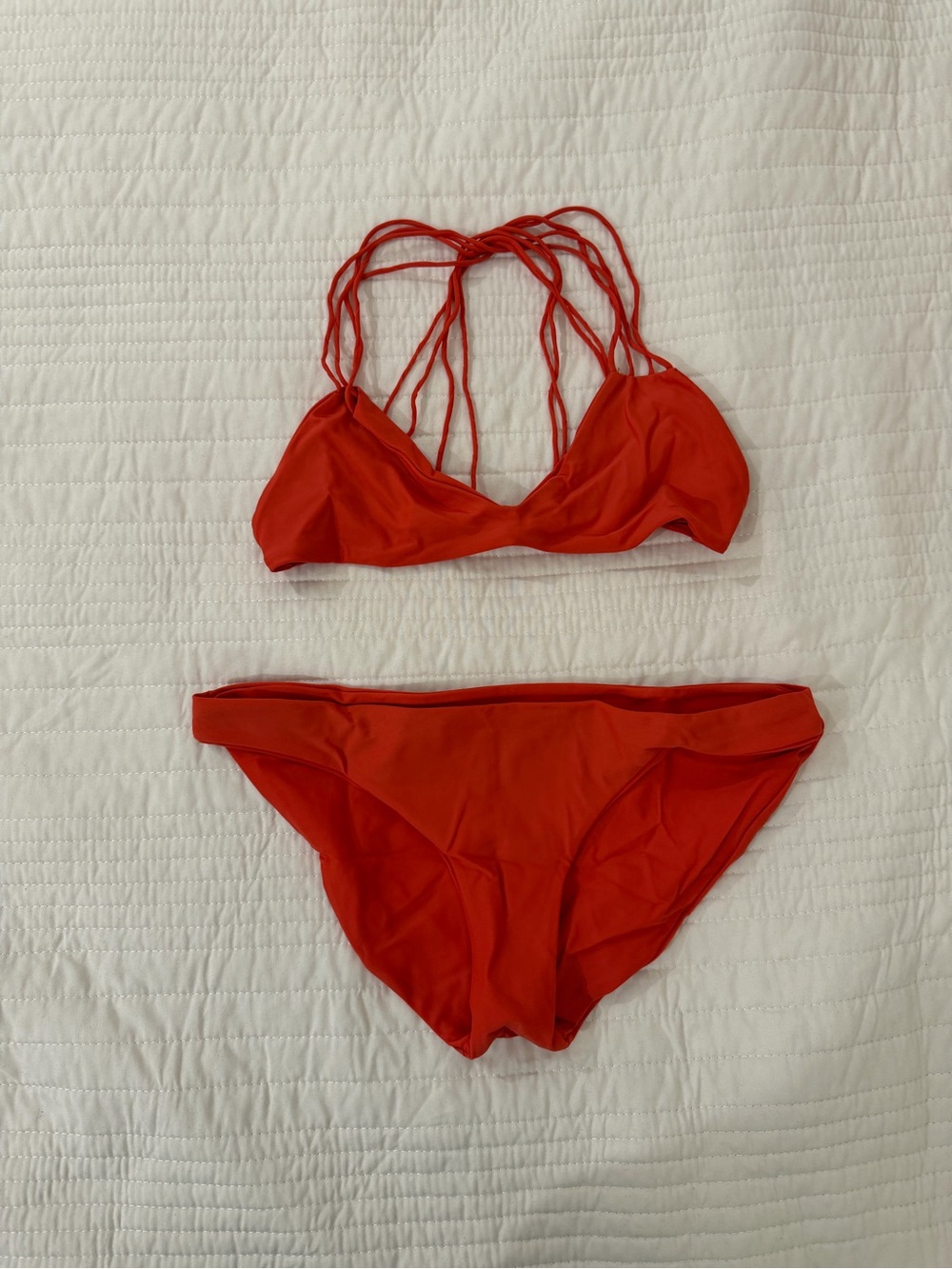 Mikoh Red Strappy Bikini Set
